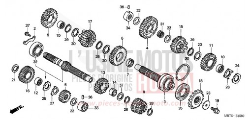BOITE DE VITESSES XL1000VA4 de 2004
